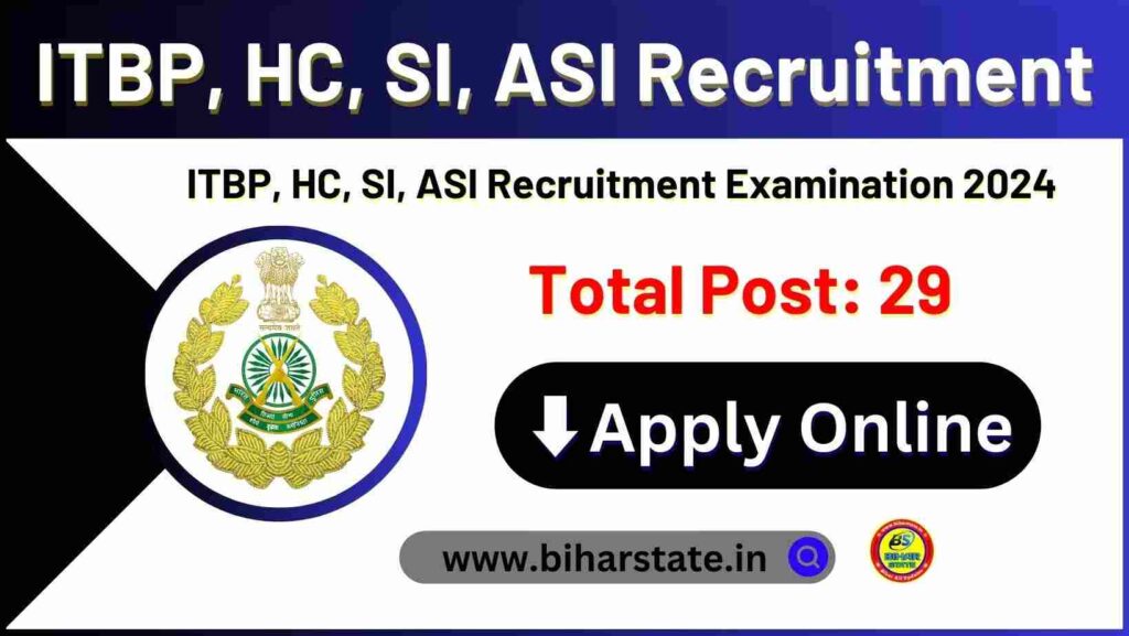 ITBP Recruitment Online Form 2024